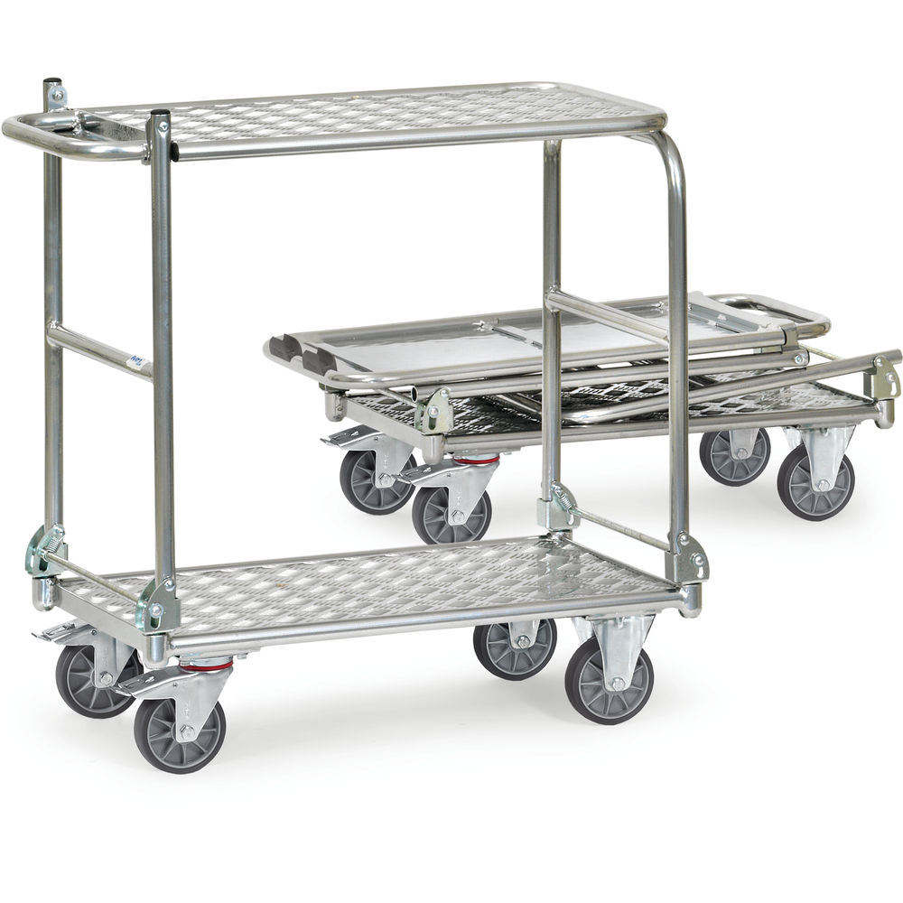 fetra® Mesa de transporte plegable de aluminio 1180