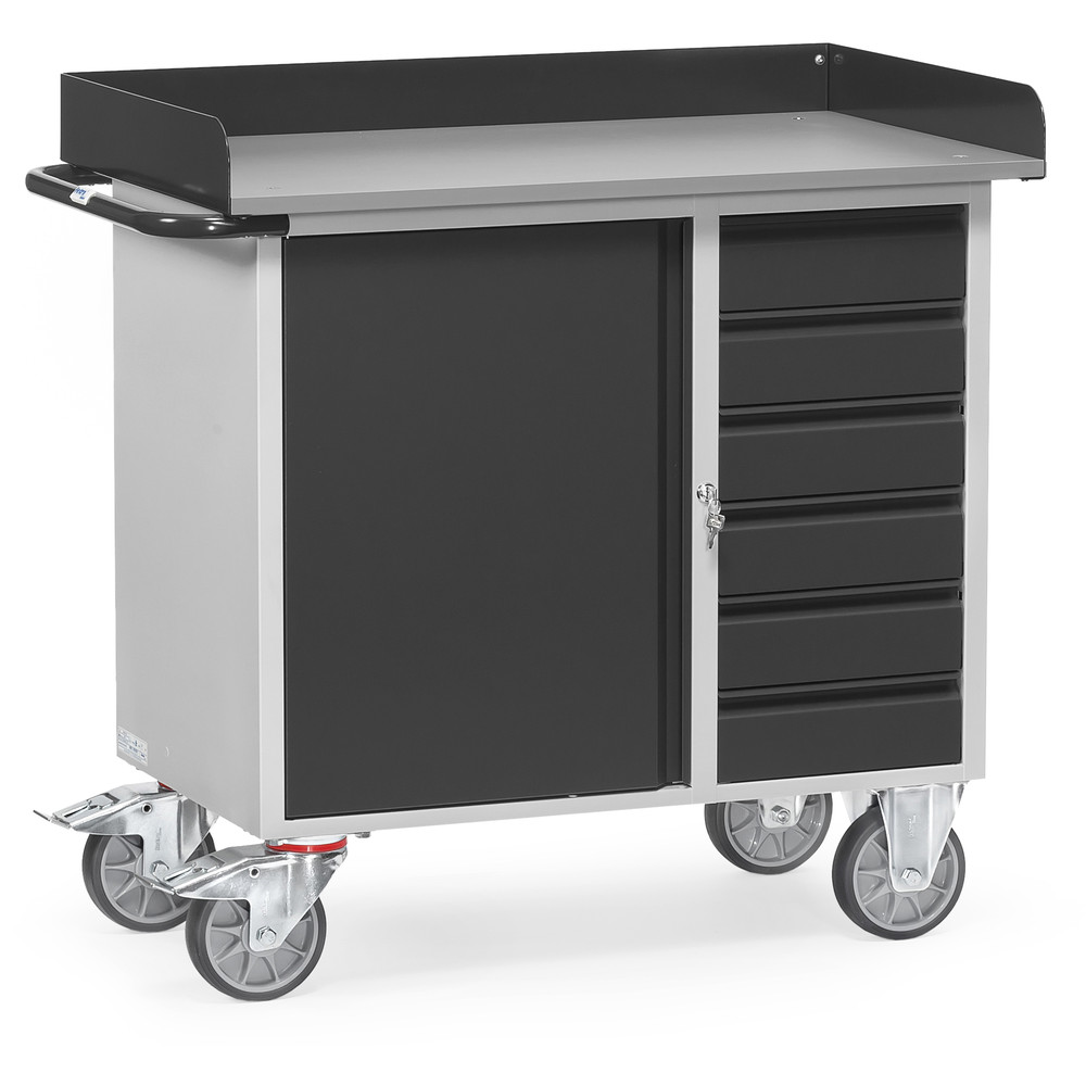 fetra® Carro de taller de chapa de acero 12450-7016