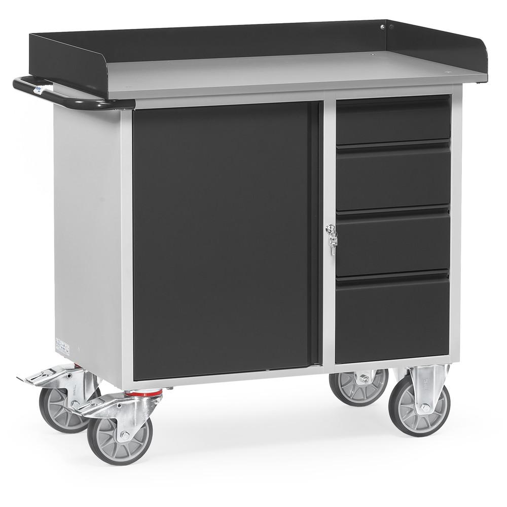 fetra® Carro de taller de chapa de acero 12452-7016