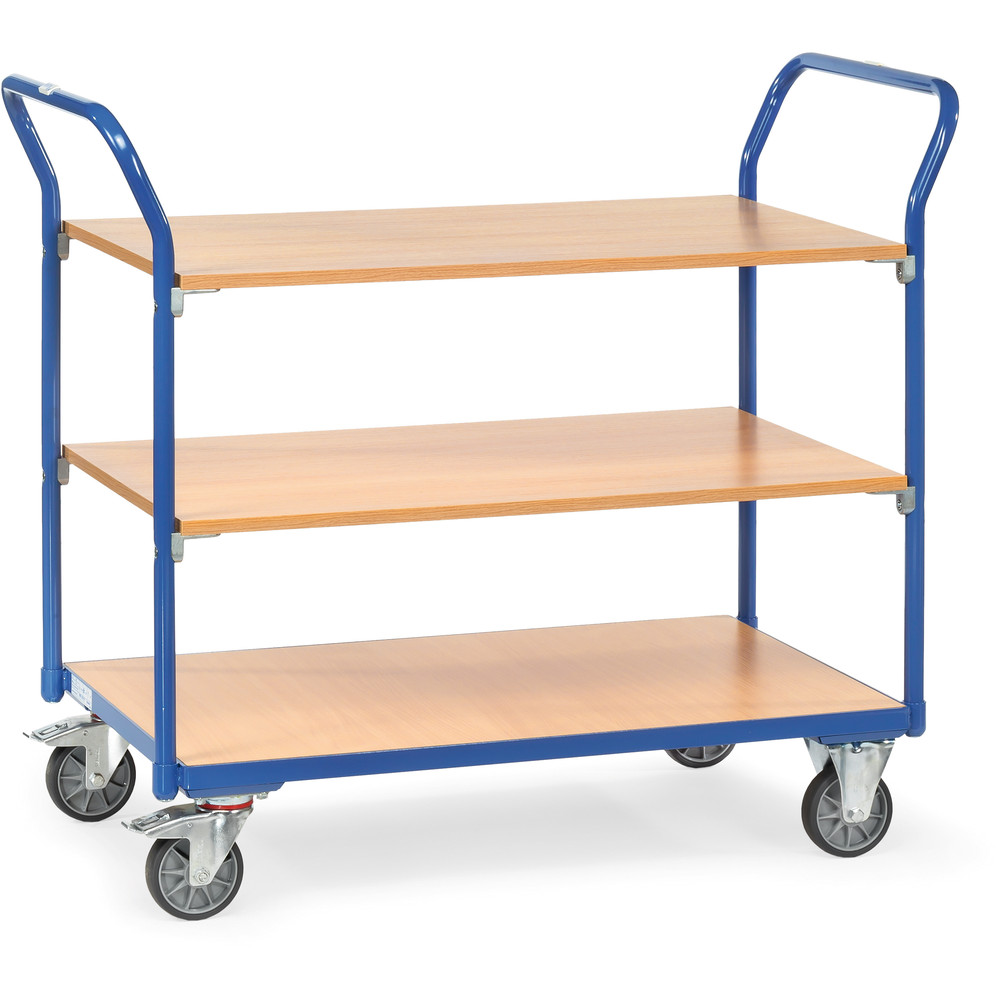 fetra® Mesa de transporte ligera con ruedas 1800