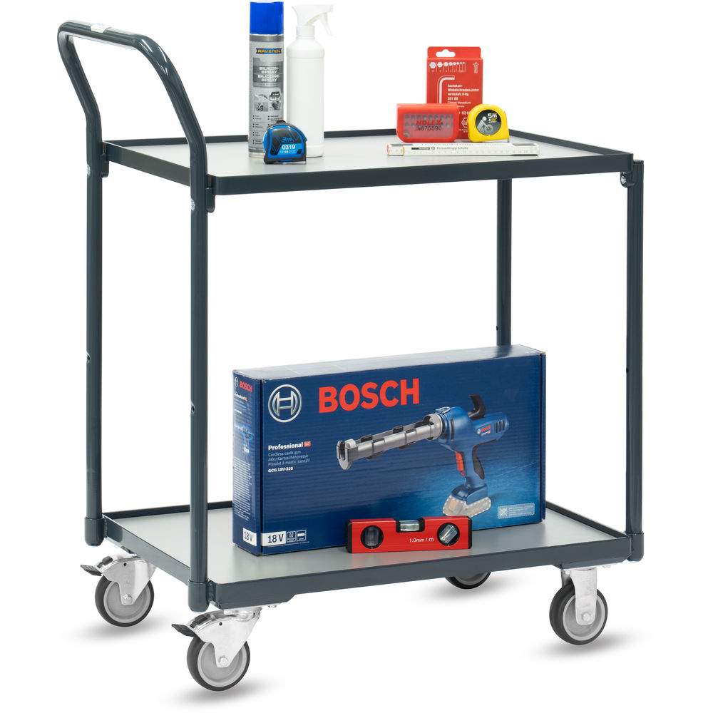 fetra® Mesa de transporte compacto con ruedas 2240-7016