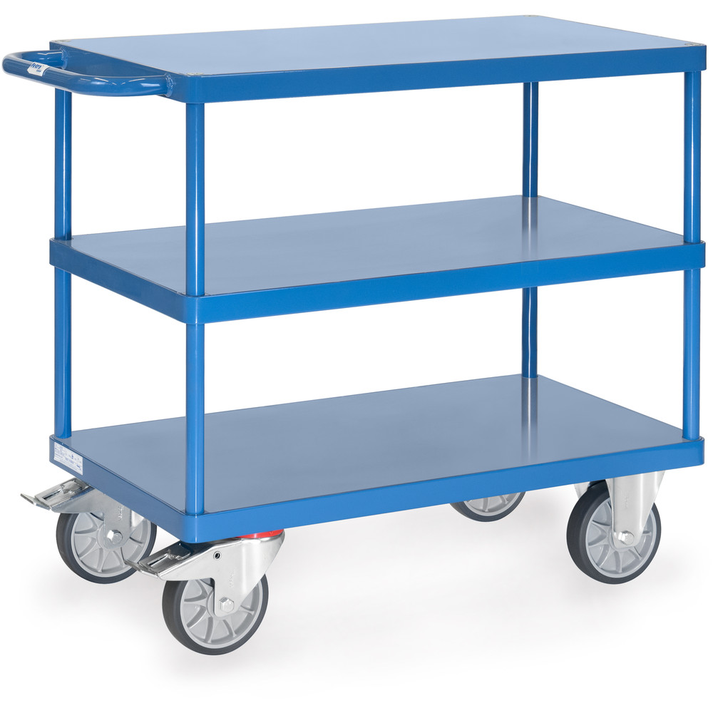fetra® Mesa transporte con plataformas chapa acero 2420B