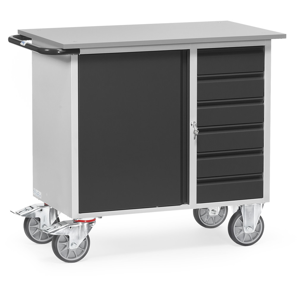 fetra® Carro de taller de chapa de acero 2450-7016
