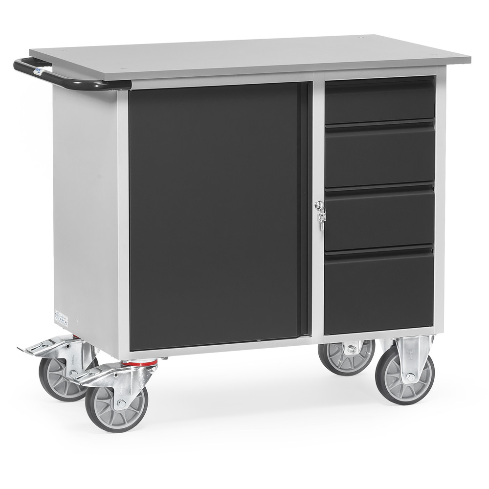 fetra® Carro de taller de chapa de acero 2452-7016
