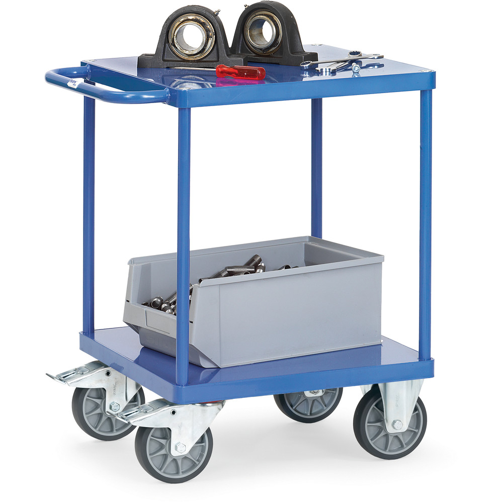 fetra® Mesa transporte con plataformas chapa acero 2496B