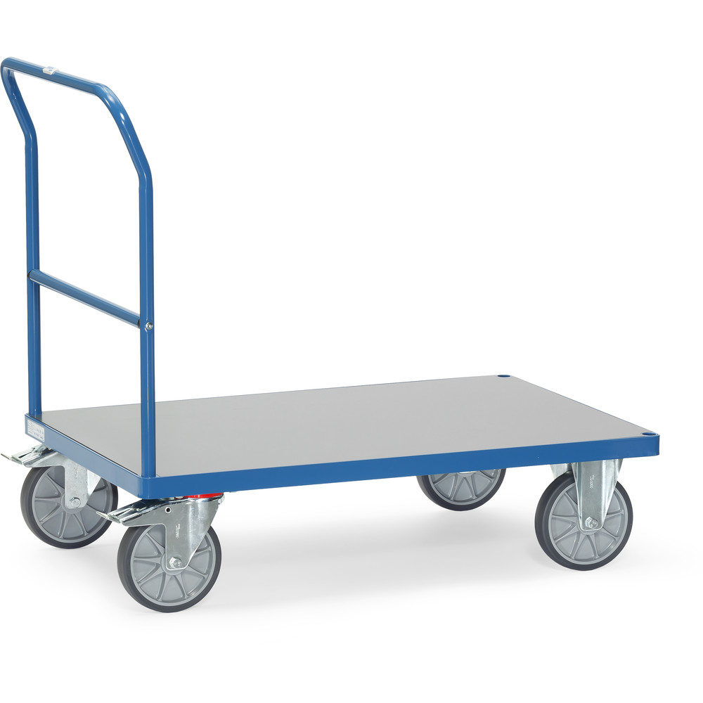 fetra® Carro con barra de empuje con plataforma PVC rígido 25031433