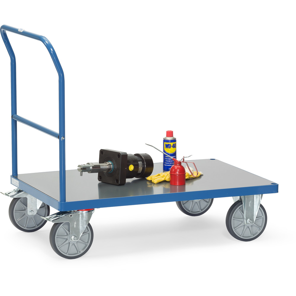 fetra® Carro con barra de empuje con plataforma PVC rígido 25031433