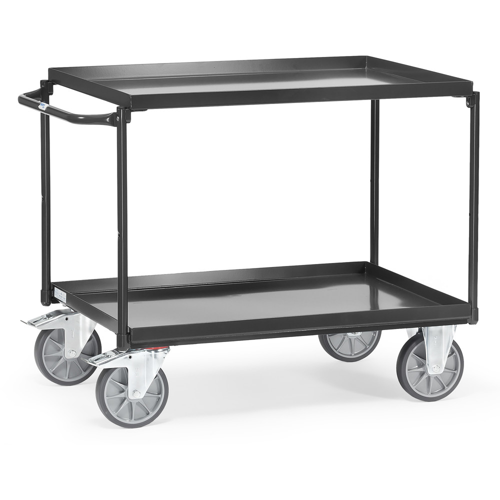 fetra® Mesa de transporte con ruedas y bandejas 4820-7016