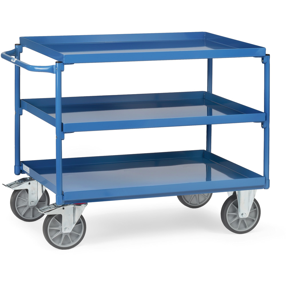 fetra® Mesa de transporte con ruedas y bandejas 4832
