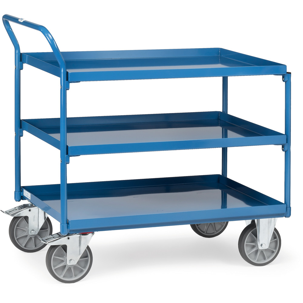 fetra® Mesa de transporte con ruedas y bandejas 4930