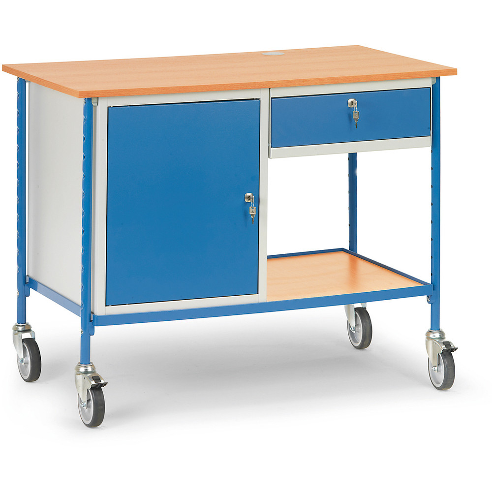 fetra® Mesa con ruedas para ordenadores 5866