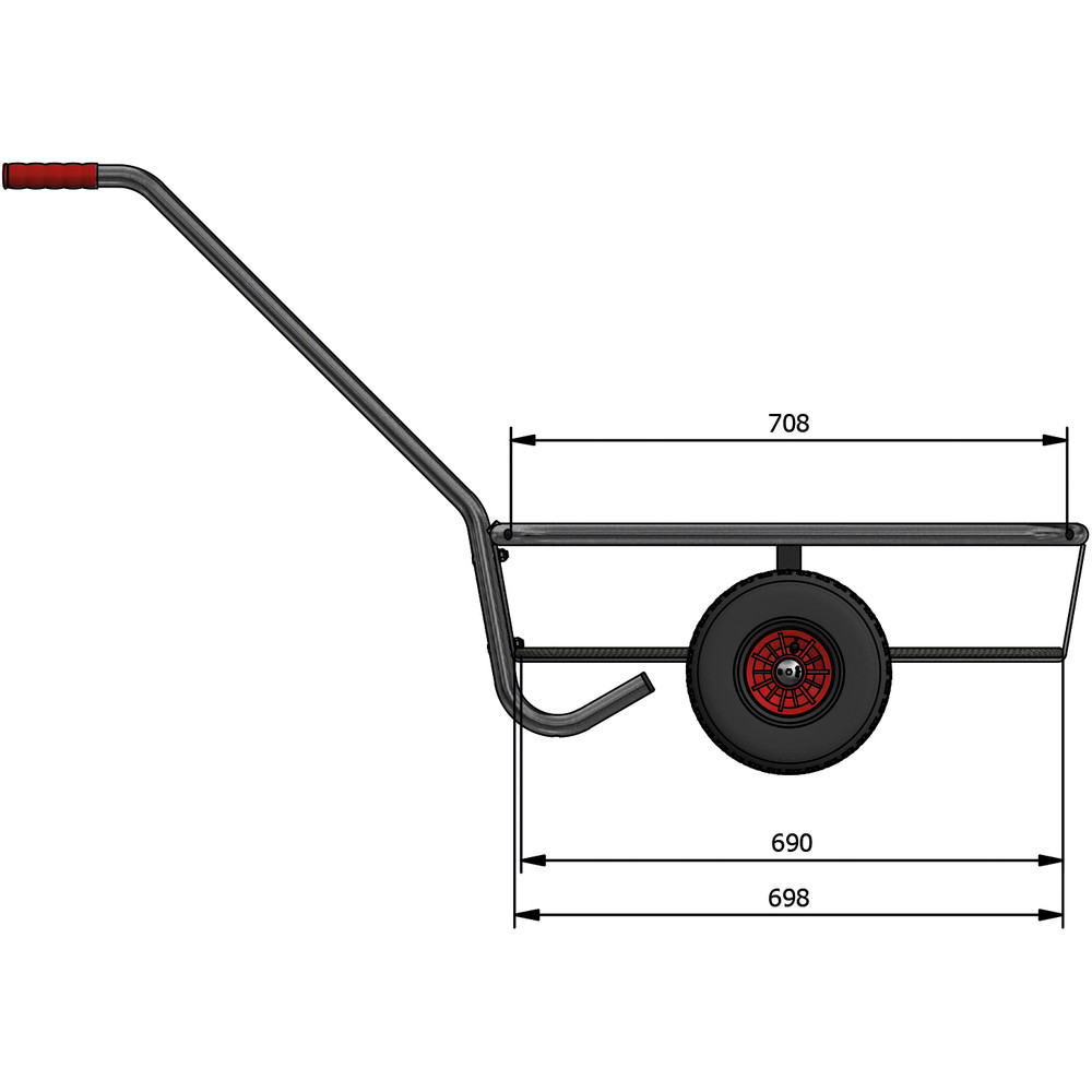 fetra® Carro de mano galvanizado en caliente 6091L