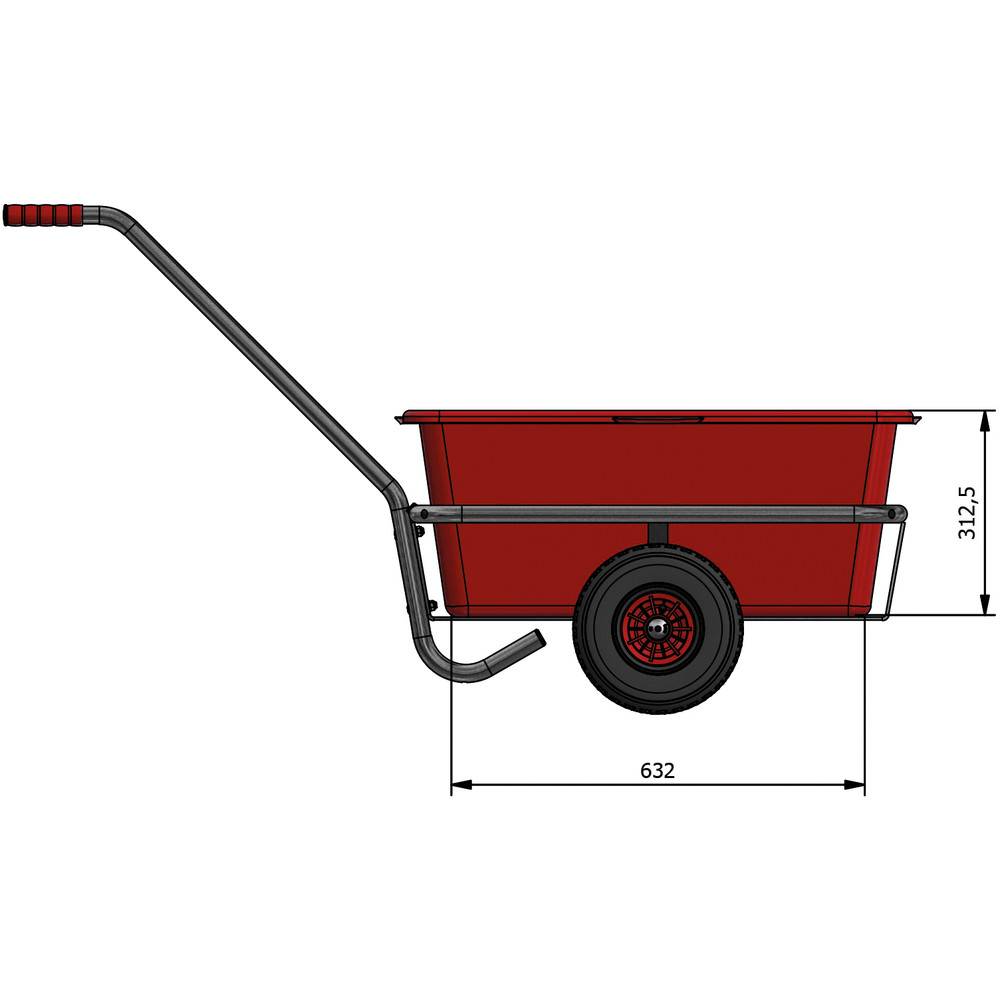 fetra® Carro de mano galvanizado en caliente 6101P