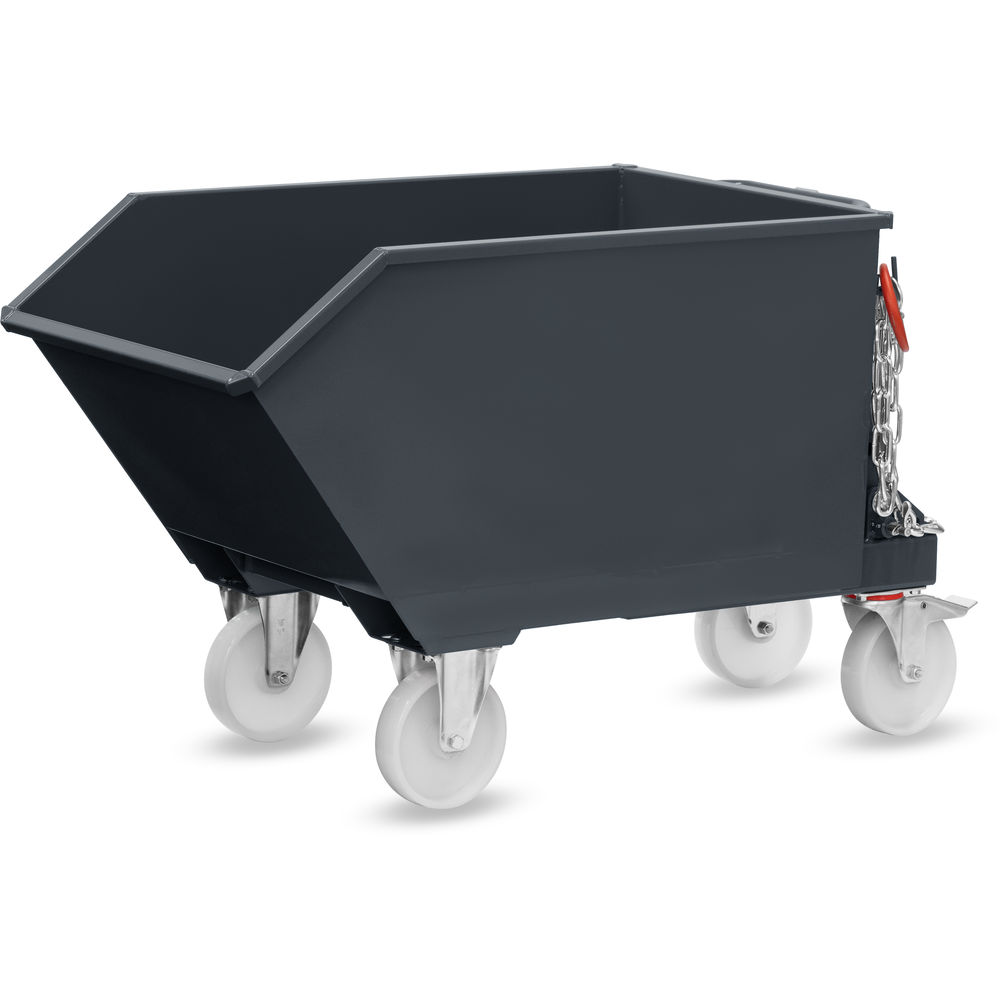 fetra® Recipiente basculante con rodillos 6230R-7016