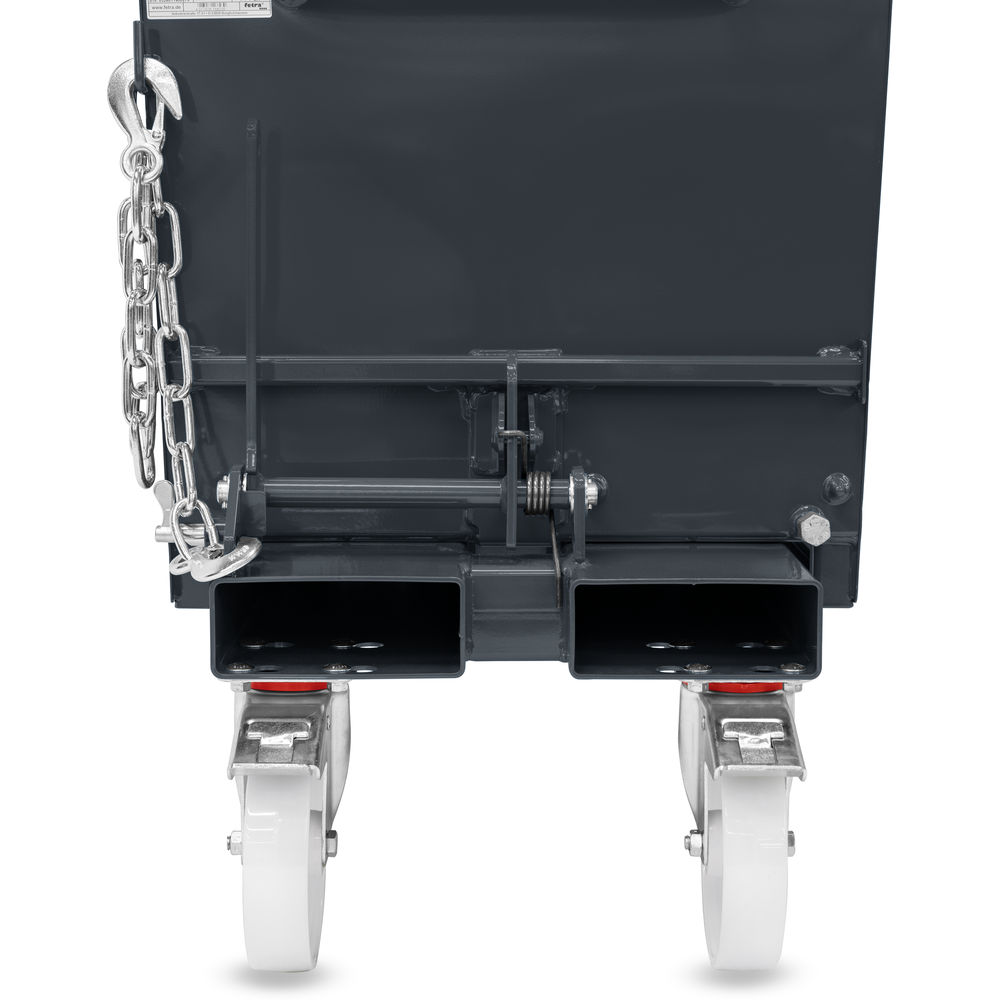fetra® Recipiente basculante con grifo de purga y rodillos 6275AR-7016