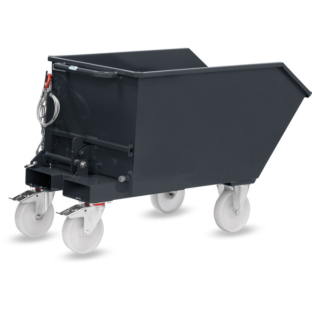 fetra® Recipiente basculante con rodillos 6230R-7016