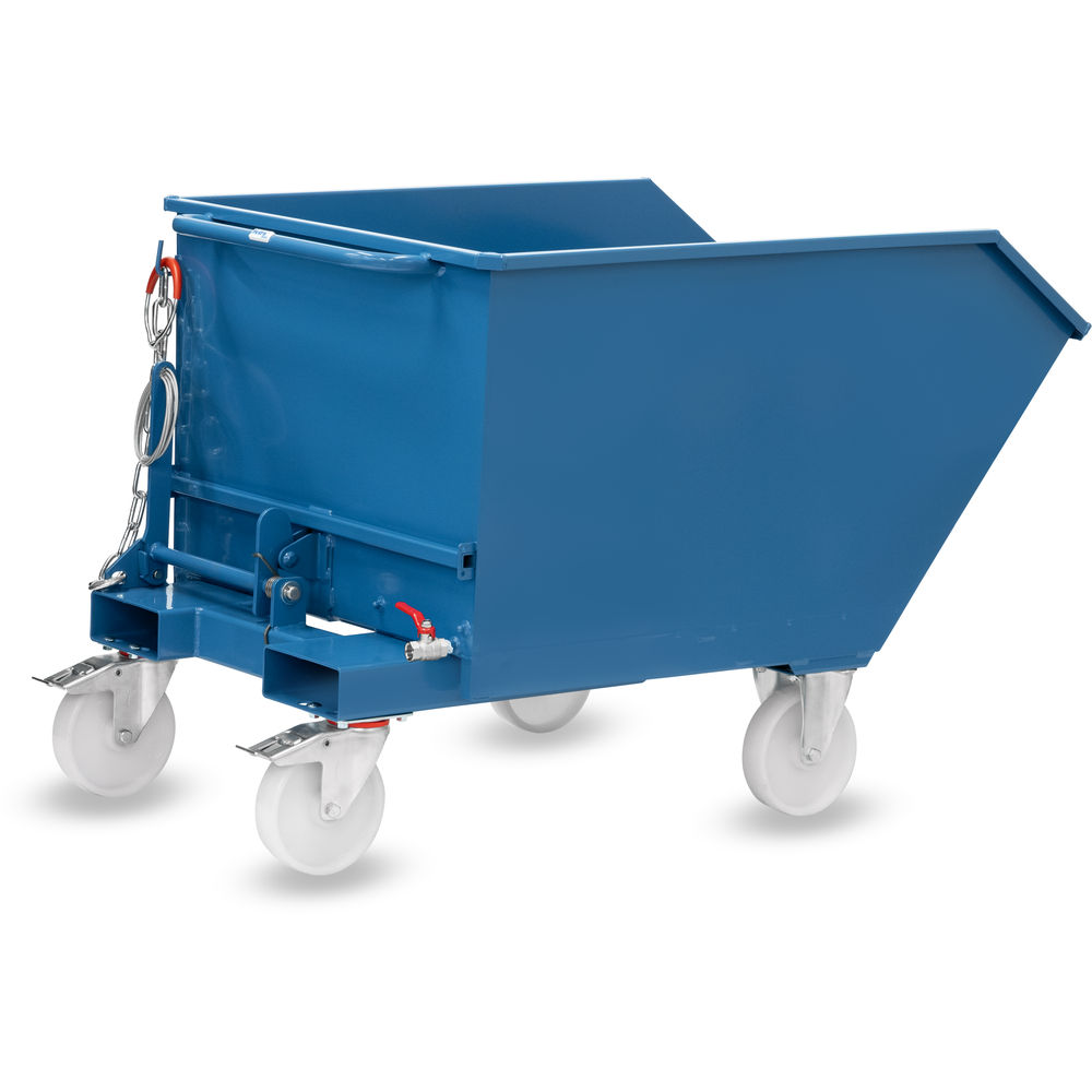 fetra® Recipiente basculante con grifo de purga y rodillos 6250AR