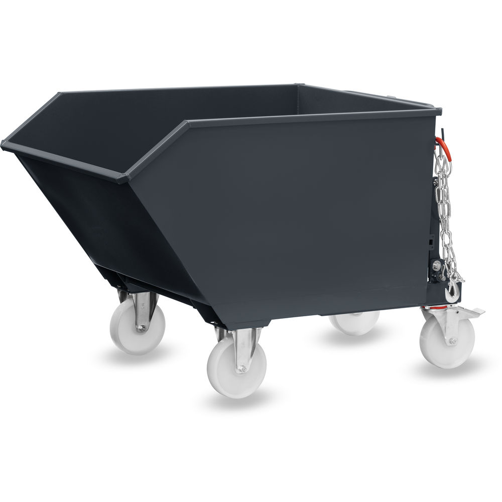 fetra® Recipiente basculante con rodillos 6250R-7016