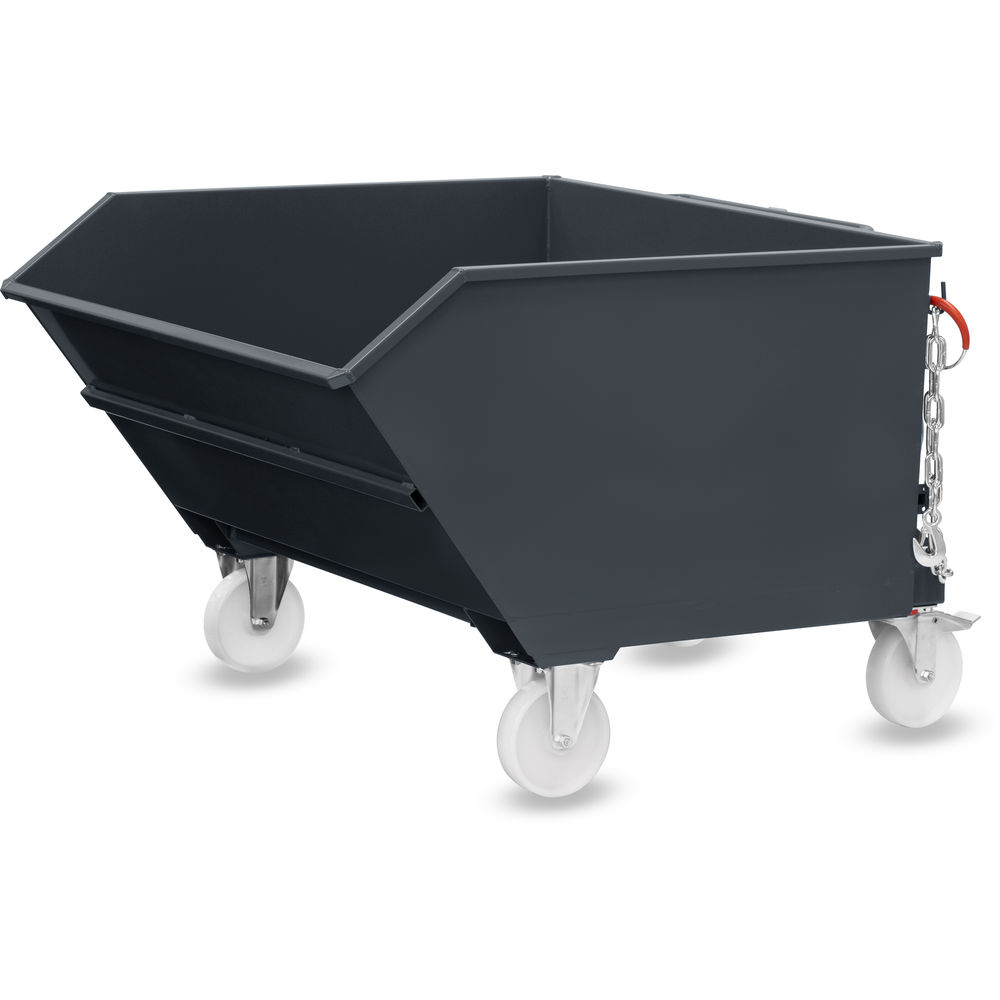 fetra® Recipiente basculante con rodillos 6275R-7016