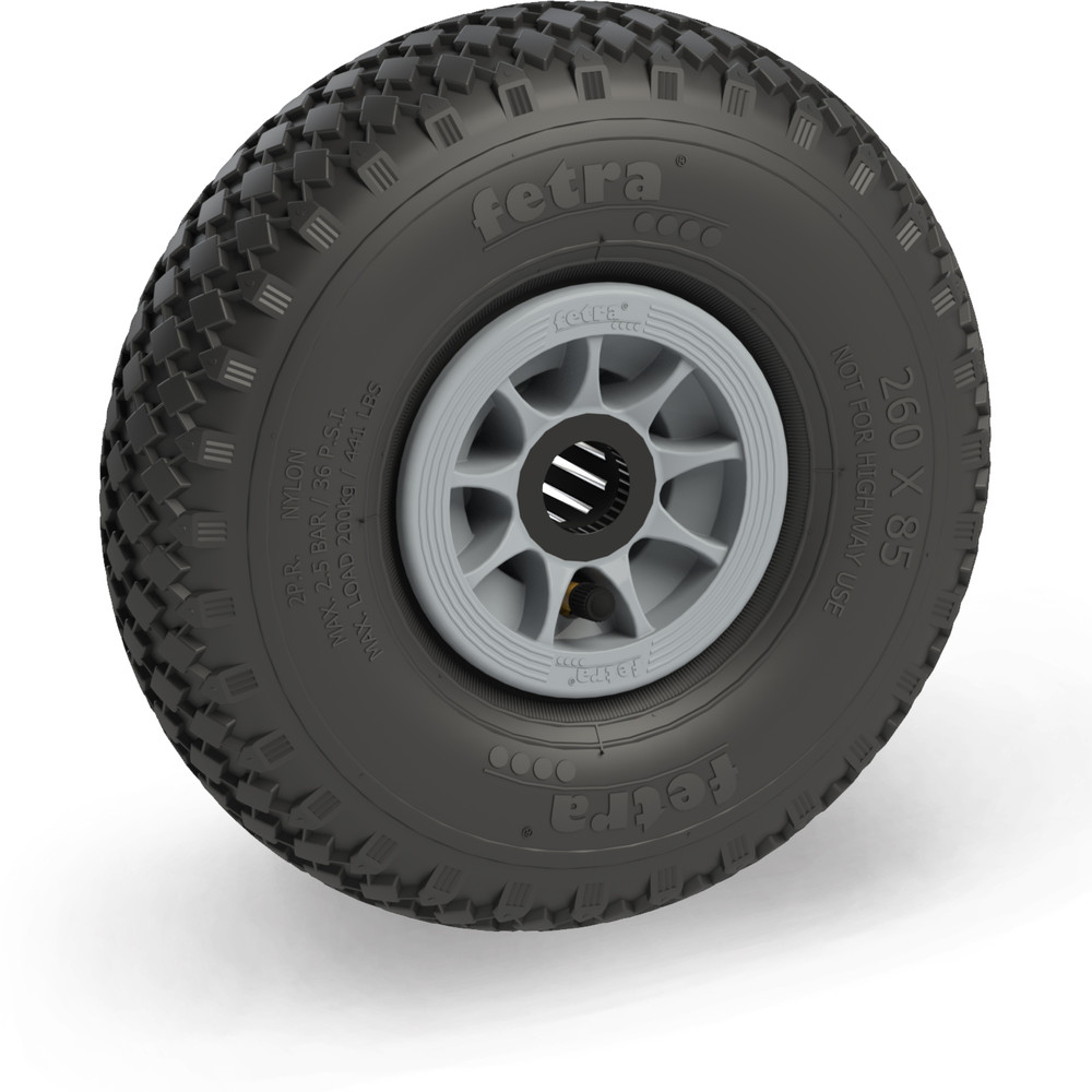 fetra® Rueda de aire 72107G - 260 x 85 mm
