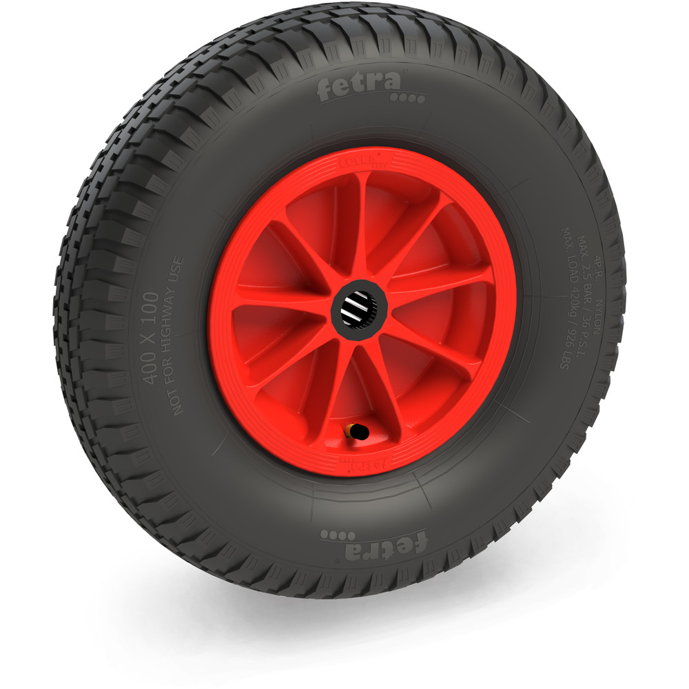 fetra® Rueda de aire 72121R - 400 x 100 mm