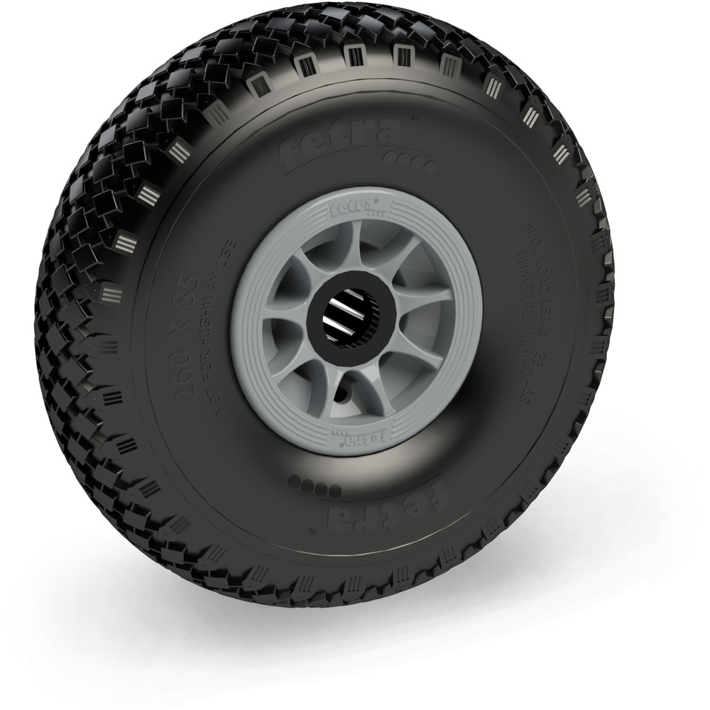 fetra® Rueda de poliuretano 72607G - 260 x 85 mm
