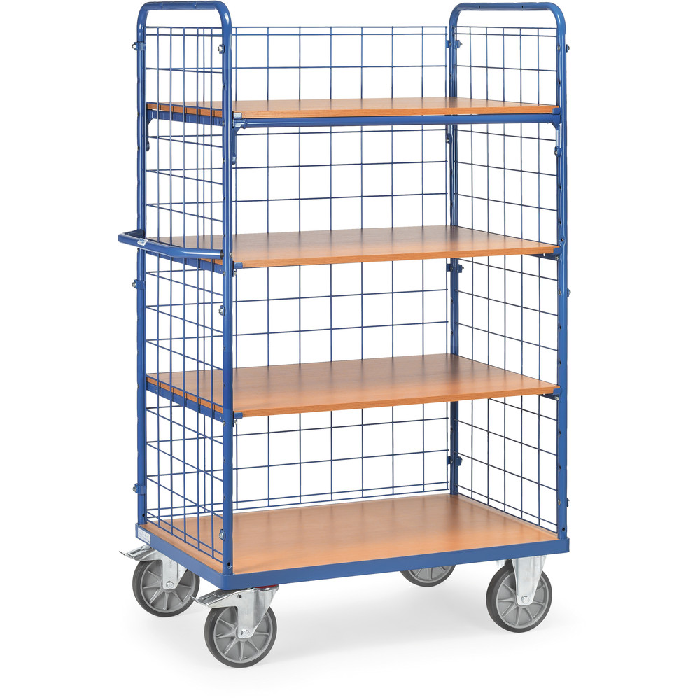 fetra® Carros de estantes con malla de alambre 8412-1