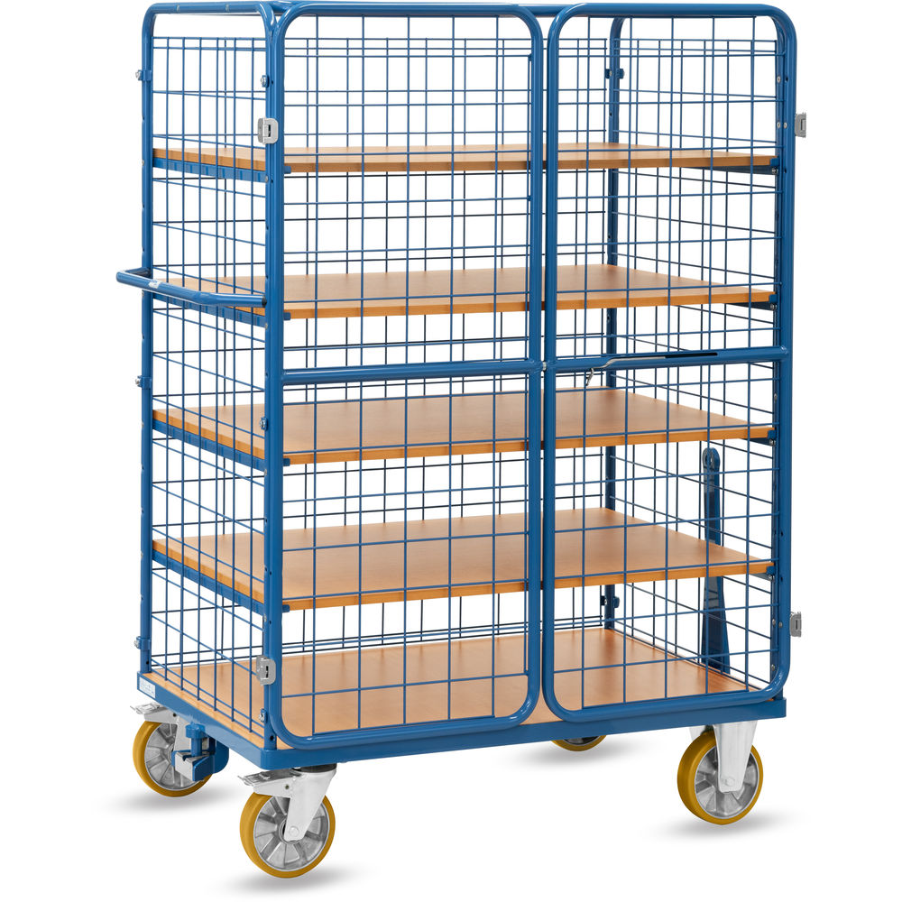 fetra® Carros de estantes con puertas batientes 8583-3DE-RZ