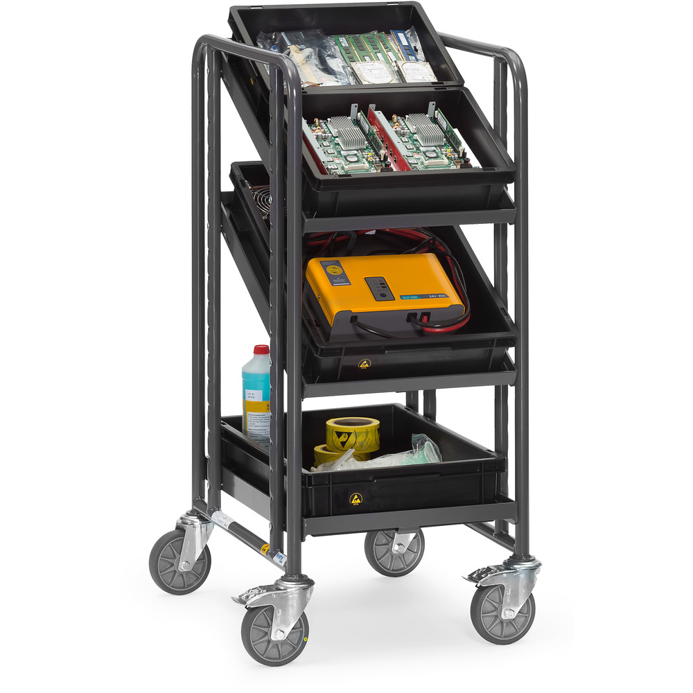 fetra® Carro para cajas Euro ESD 9380