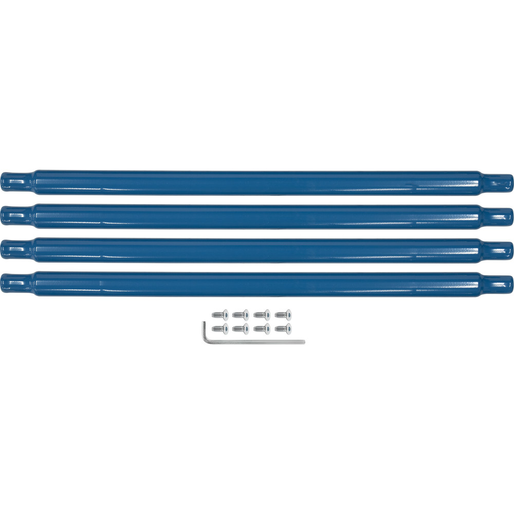 fetra® Tubos de soporte azul brillante E12402SR para mesa de transporte 12402 - 12406