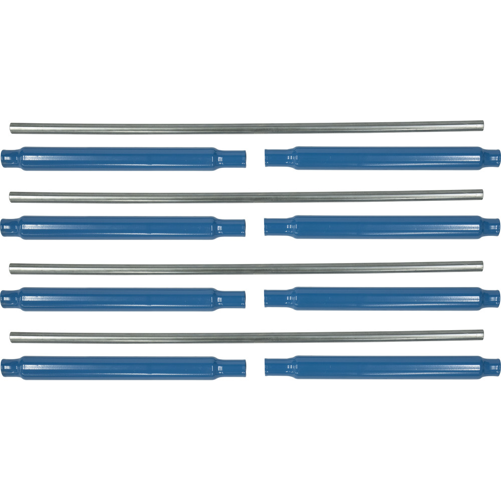 fetra® Tubos de soporte azul brillante E12422SR para mesa de transporte 12422 - 12426