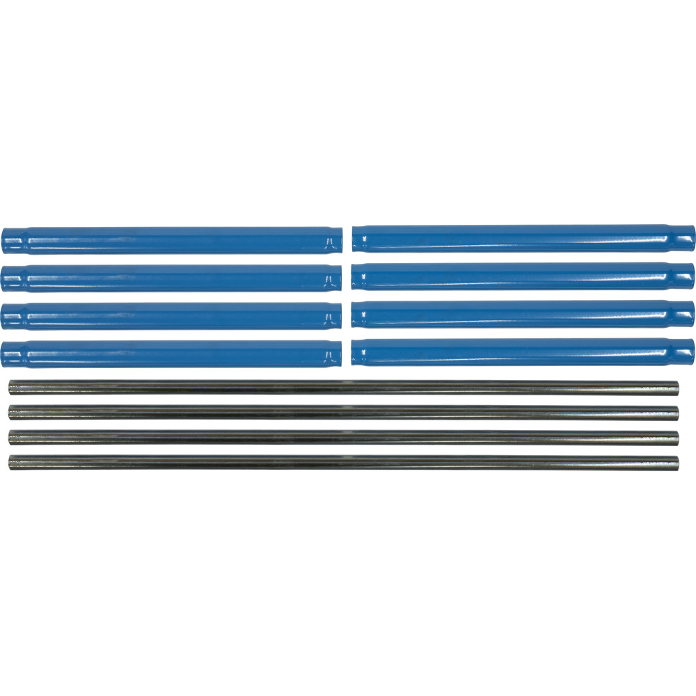 fetra® Tubos de soporte azul brillante E2420SR para mesa de transporte 2420-2423