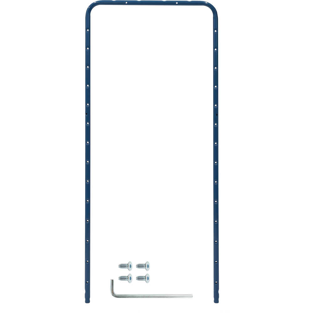 fetra® Barra frontal azul 600 mm para fetra® carros de estantes alta