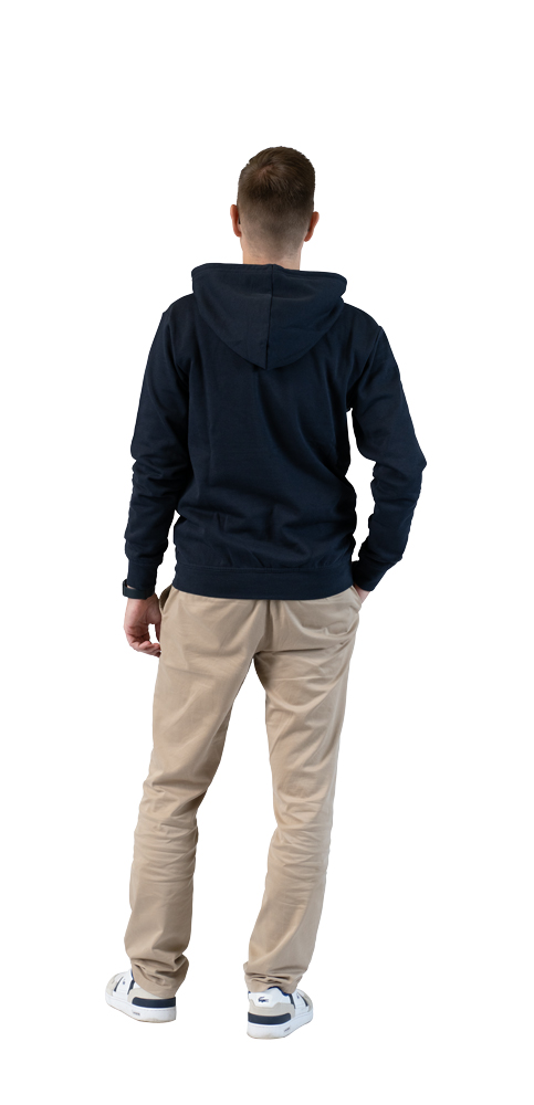 fetra® Sudadera con capucha azul ME-HDB-U-3XL