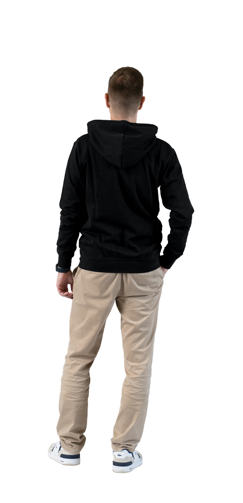 fetra® Sudadera con capucha negra ME-HDS-U-XL