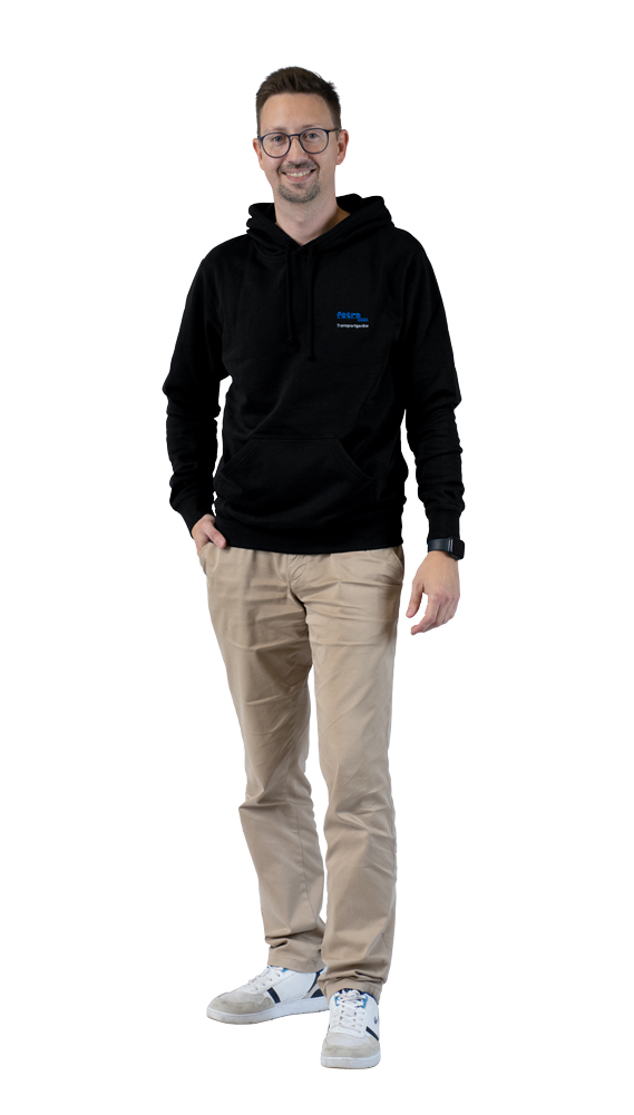fetra® Sudadera con capucha negra ME-HDS-U-XL