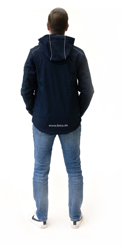 fetra® Chaqueta softshell azul marino ME-SJB-H-3XL